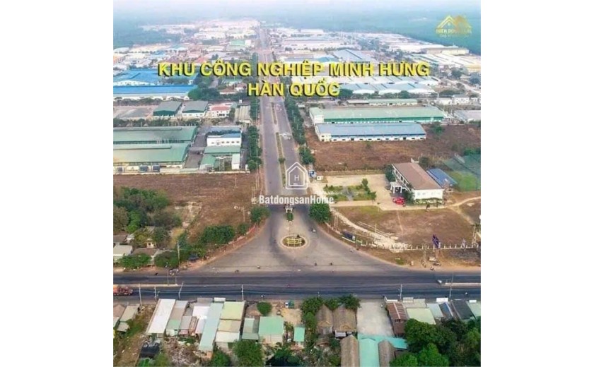 ĐẤT KHU CÔNG NGIỆP MINH HƯNG SIKICO . CƠ HỘI CHO CÁC NHÀ ĐẦU TƯ DỰNG XƯỞNG CHO THUÊ HOẶC DẪY TRỌ CHO CÔNG NHÂN. CHÍNH CHỦ 4.5TY = 7.370M